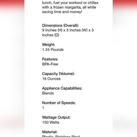 Blendjet The Original Portable Blender- Lavender - Picture 6 of 8